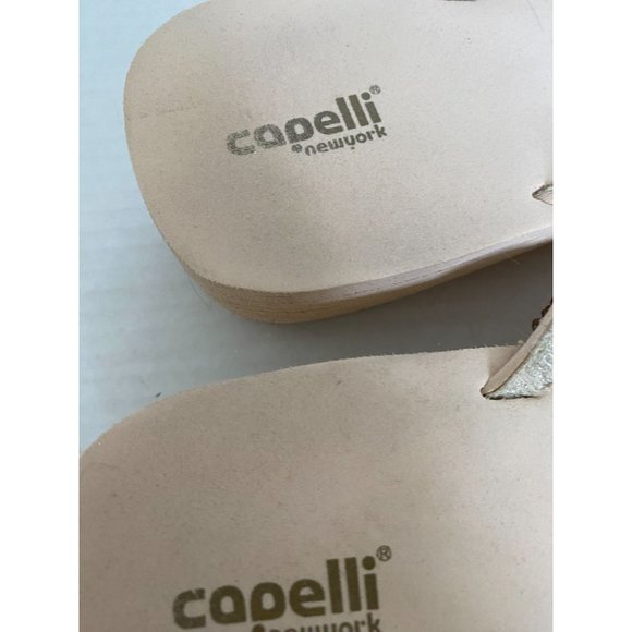 Capelli Bejeweled Wedge Flip Flops Size 10 Beach Boho Whimsical Island - Picture 3 of 6